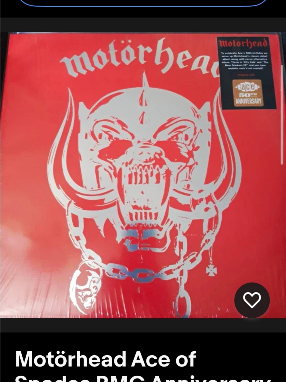 Ace of Spades Anniversary Vinyl - Red and Silver